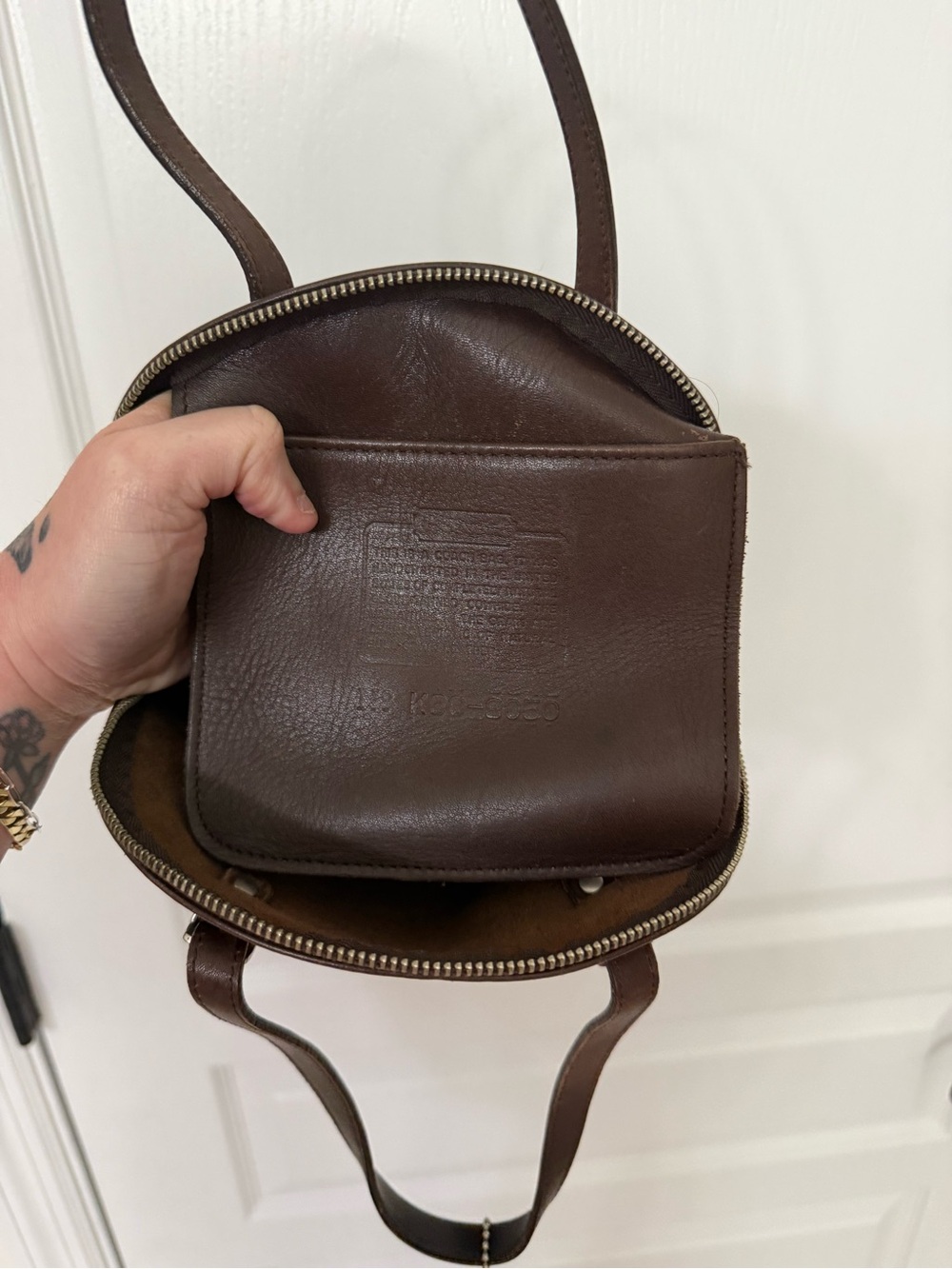 Vintage COACH Cha-Cha satchel Bag Mahogany Brown. - Picture 9 of 10